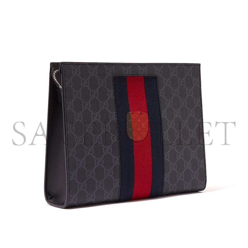 GUCCI GG SUPREME WEB POUCH 475316 KHN4C 1095 (26*20*6cm)